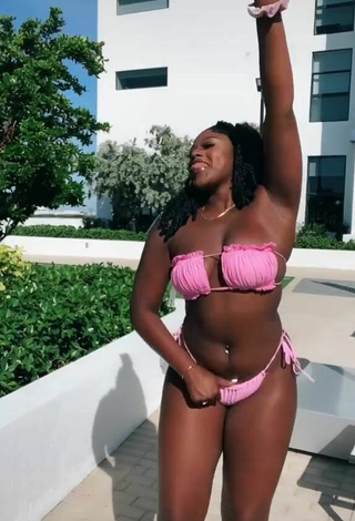 2. Sweet Skaibeauty Shows Cleavage in Cute Pink Bikini and Bouncing Tits