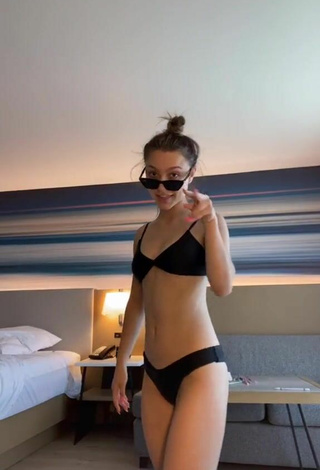 3. Sexy Sydney Serena Shows Cleavage in Black Bikini