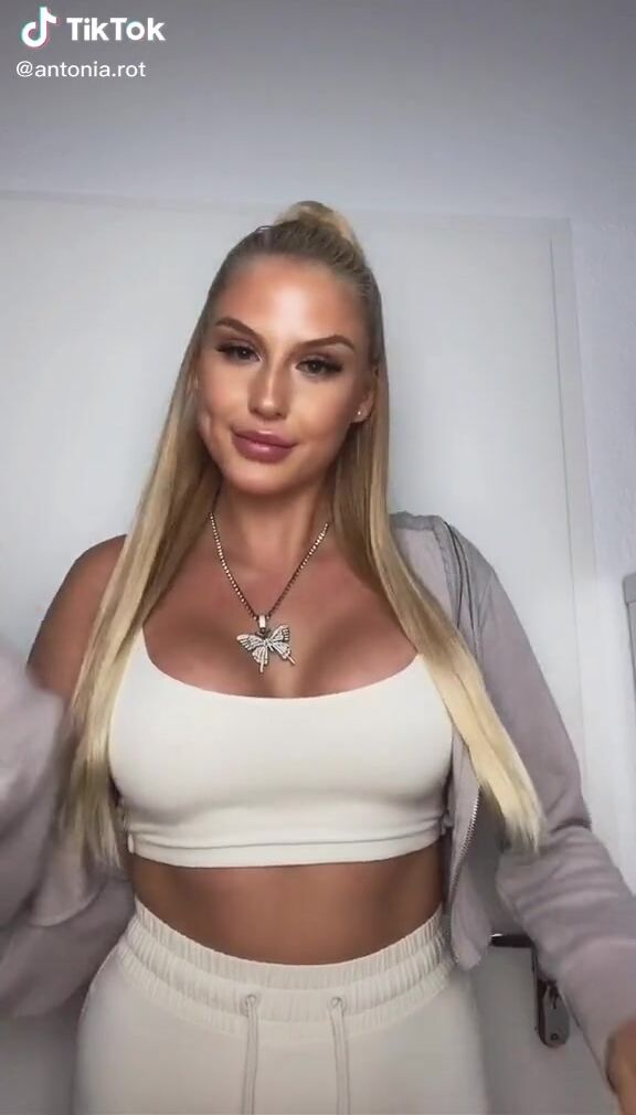 Antonia Rot Shows Alluring White Crop Top And Cleavage Sexyfilter Com