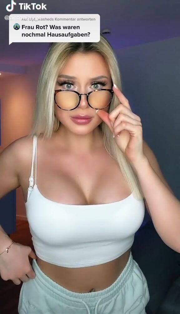 Antonia Rot Looks Sexy In White Crop Top And Bouncing Tits Sexyfilter Com