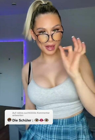 3. Antonia Rot Shows Cleavage in Seductive White Crop Top and Bouncing Boobs