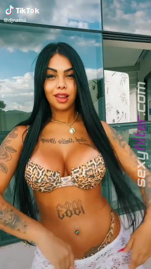 Alluring Nathi Rodrigues Shows Cleavage In Erotic Leopard Bikini Sexyfilter Com