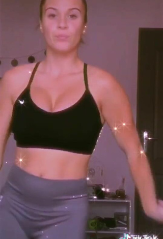 6. Hottie Doriane_lob Shows Cleavage in Black Crop Top and Bouncing Tits
