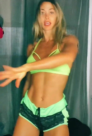 Sexy Ingrid Vasconcelos Shows Cleavage in Light Green Bikini Top
