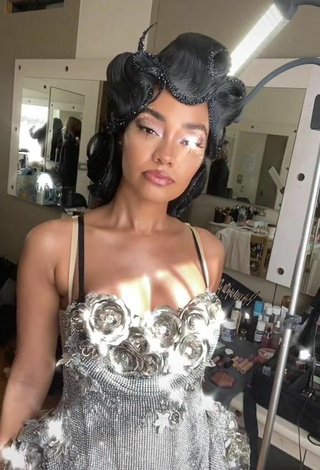 2. Sexy Leigh-Anne Pinnock Shows Cleavage in Dress