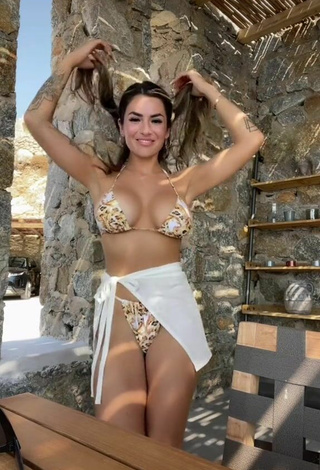 4. Cute Luciana DelMar Shows Cleavage in Leopard Bikini