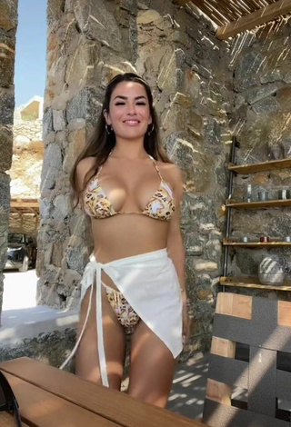 5. Cute Luciana DelMar Shows Cleavage in Leopard Bikini
