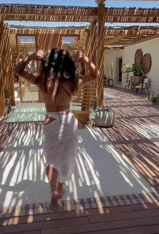 3. Sexy Luciana DelMar Shows Cleavage in Beige Bikini Top
