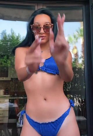 6. Sexy Ludovica Bevilacqua Shows Cleavage in Blue Bikini