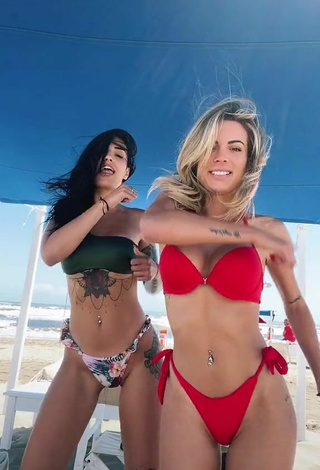 5. Sexy Ludovica Pagani Shows Cleavage in Bikini at the Beach