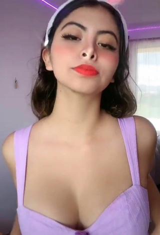 3. Sweetie Matz Franco Shows Cleavage in Purple Dress and Bouncing Boobs