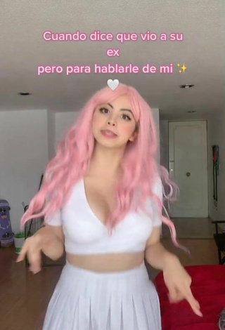 Matz Franco Shows Cleavage in Alluring White Crop Top and Bouncing Boobs