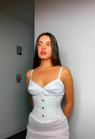 Hot Morgan Cohen Shows Cleavage in Corset