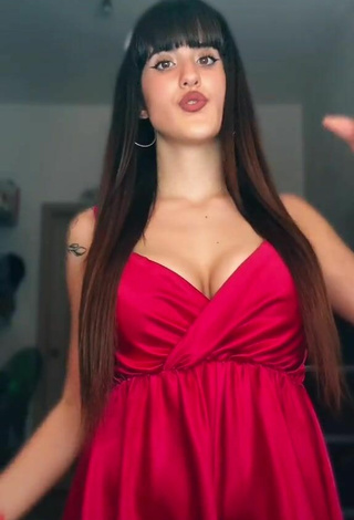 1. Wonderful Alice Iori Shows Cleavage in Red Dress
