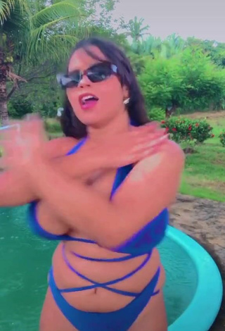 3. Gorgeous Allana Vasconcelos in Alluring Blue Bikini and Bouncing Breasts