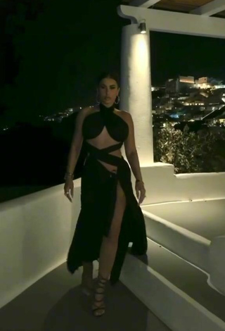 Sexy Amra Olevic in Black Dress