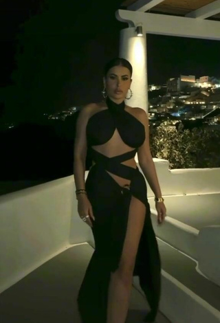 3. Sexy Amra Olevic in Black Dress