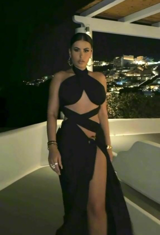 5. Sexy Amra Olevic in Black Dress