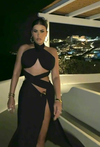 6. Sexy Amra Olevic in Black Dress