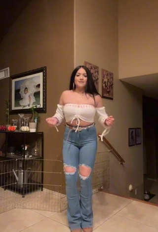 Sexy Brissa Murillo in White Tube Top and Bouncing Tits