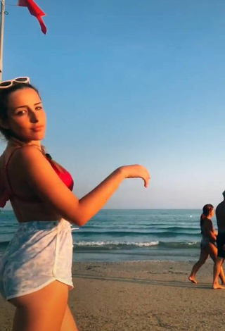 1. Sexy Beatrice Cossu Shows Butt at the Beach