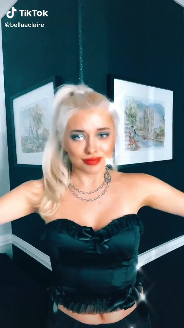 Sexy Bella Martinez Shows Cleavage in Black Tube Top sexyfilter