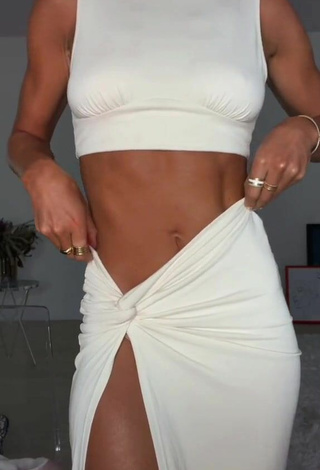 Sexy Camila Coelho in White Crop Top