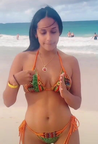 2. Hot Camila Mejia Shows Cleavage in Bikini at the Beach