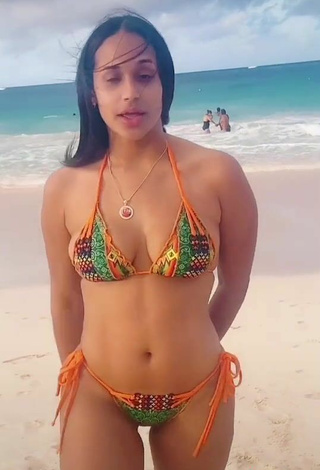 5. Hot Camila Mejia Shows Cleavage in Bikini at the Beach