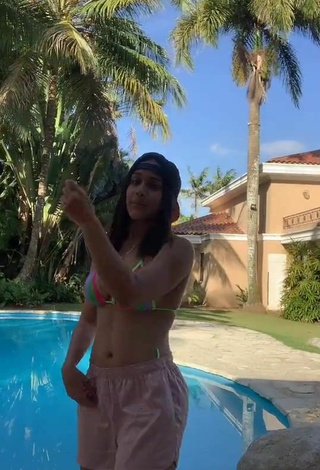 2. Cute Camila Mejia Shows Cleavage in Bikini Top and Bouncing Breasts