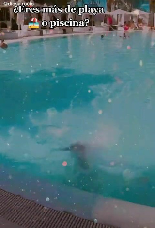 3. Sexy Diosa Rocío in Black Bikini at the Swimming Pool