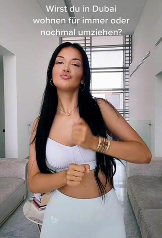 3. Hot Enisa Bukvic Shows Cleavage in White Crop Top and Bouncing Boobs