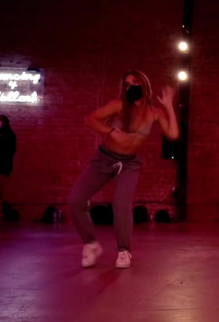 1. Sexy Abby Fenwick in Sport Bra and Bouncing Tits while doing Dance