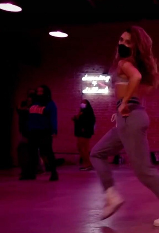 6. Sexy Abby Fenwick in Sport Bra and Bouncing Tits while doing Dance