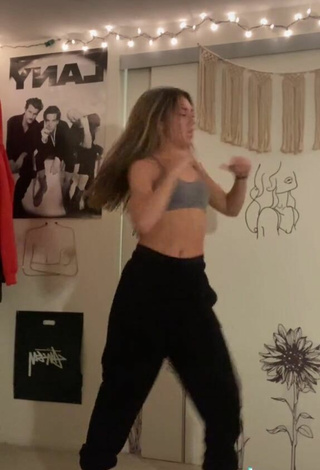 3. Hottie Abby Fenwick in Grey Crop Top while doing Dance