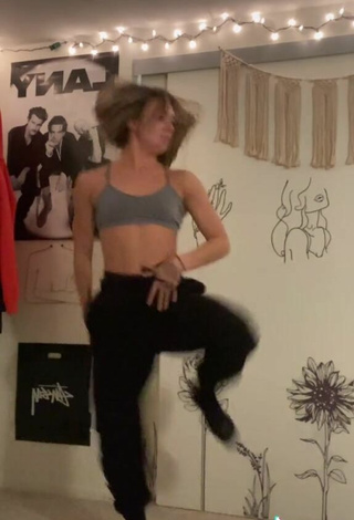 4. Hottie Abby Fenwick in Grey Crop Top while doing Dance