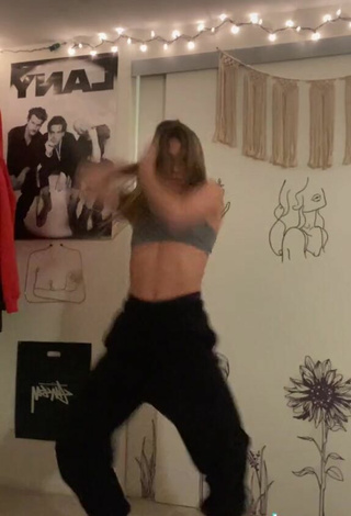 5. Hottie Abby Fenwick in Grey Crop Top while doing Dance