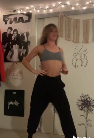 6. Hottie Abby Fenwick in Grey Crop Top while doing Dance