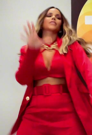 6. Hot Gabily Shows Cleavage in Red Crop Top and Bouncing Boobs