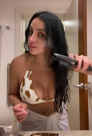 Beautiful Alma Ramirez Shows Cleavage in Sexy Bikini Top and Bouncing Boobs