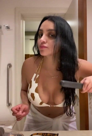2. Beautiful Alma Ramirez Shows Cleavage in Sexy Bikini Top and Bouncing Boobs