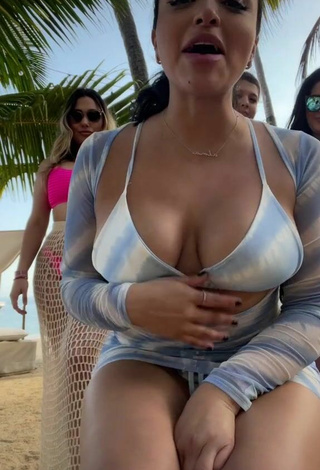 Sweetie Alma Ramirez Shows Cleavage in Bikini Top and Bouncing Tits
