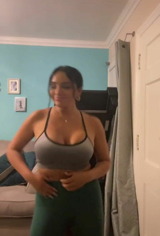 6. Sweetie Alma Ramirez Shows Cleavage in Sport Bra and Bouncing Tits