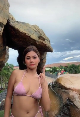 2. Julie Mae Potot Lambayong Looks Fine in Pink Bikini and Bouncing Breasts
