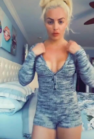 Sexy Mandy Rose Shows Cleavage in Bodysuit