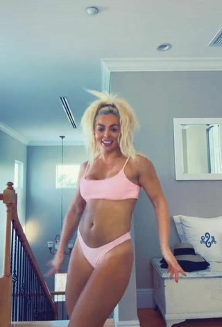 4. Alluring Mandy Rose Shows Cleavage in Erotic Pink Bikini and Bouncing Tits