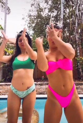 2. Sweetie Mandy Rose Shows Cleavage in Bikini at the Pool