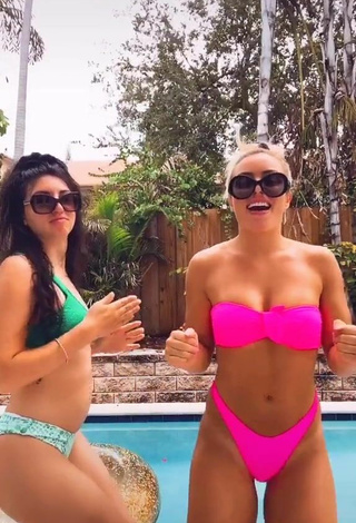 4. Sweetie Mandy Rose Shows Cleavage in Bikini at the Pool