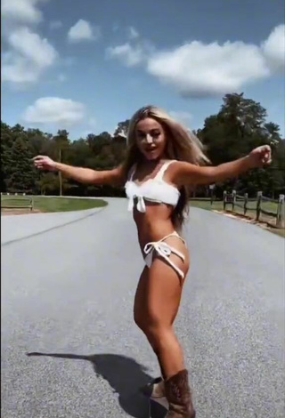 6. Sexy Morgan Moyer in White Bikini in a Street