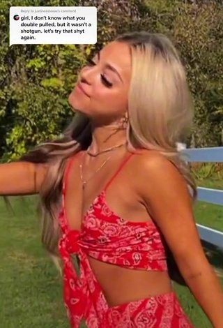 Sexy Morgan Moyer Shows Cleavage in Crop Top